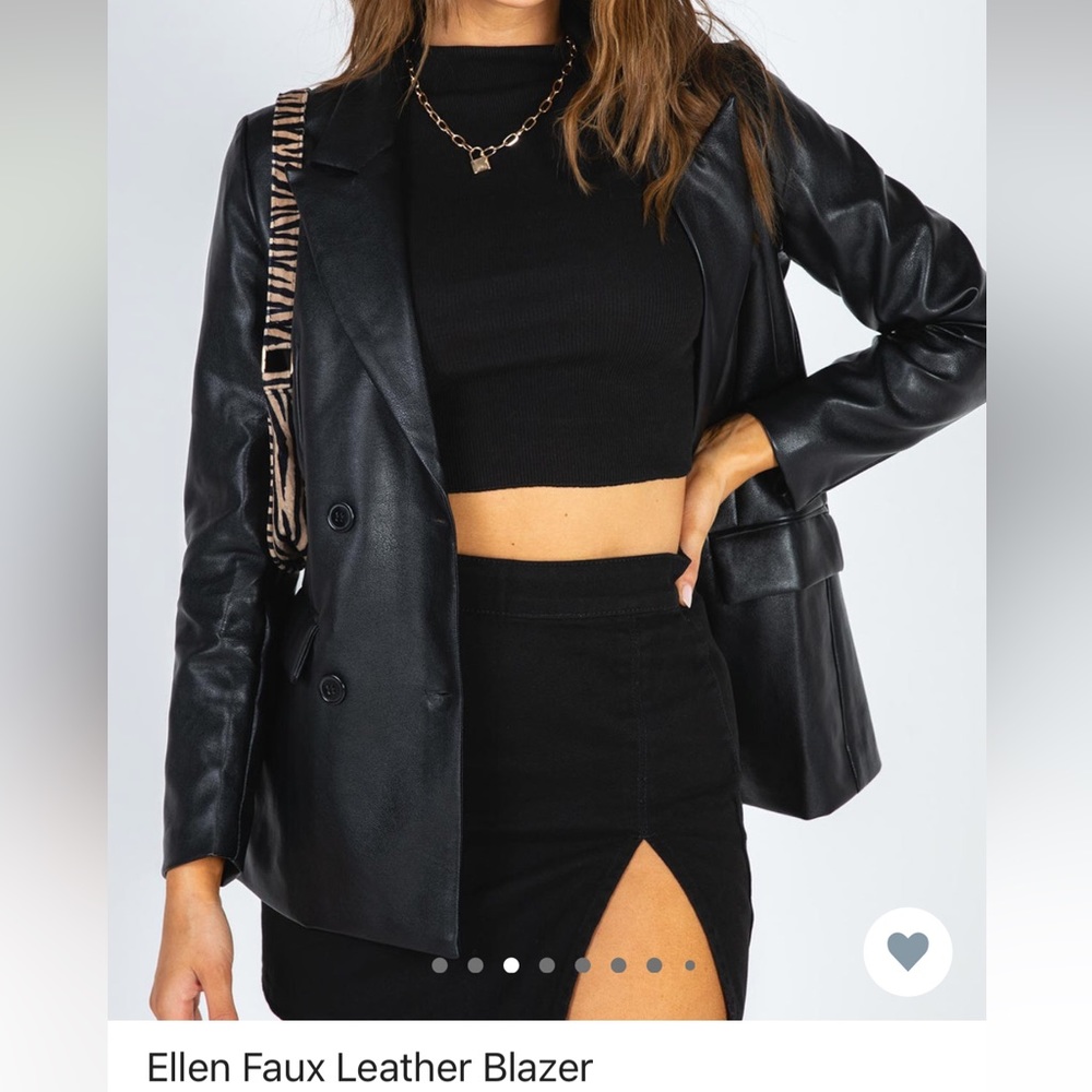 Princess Polly faux leather jacket blazer